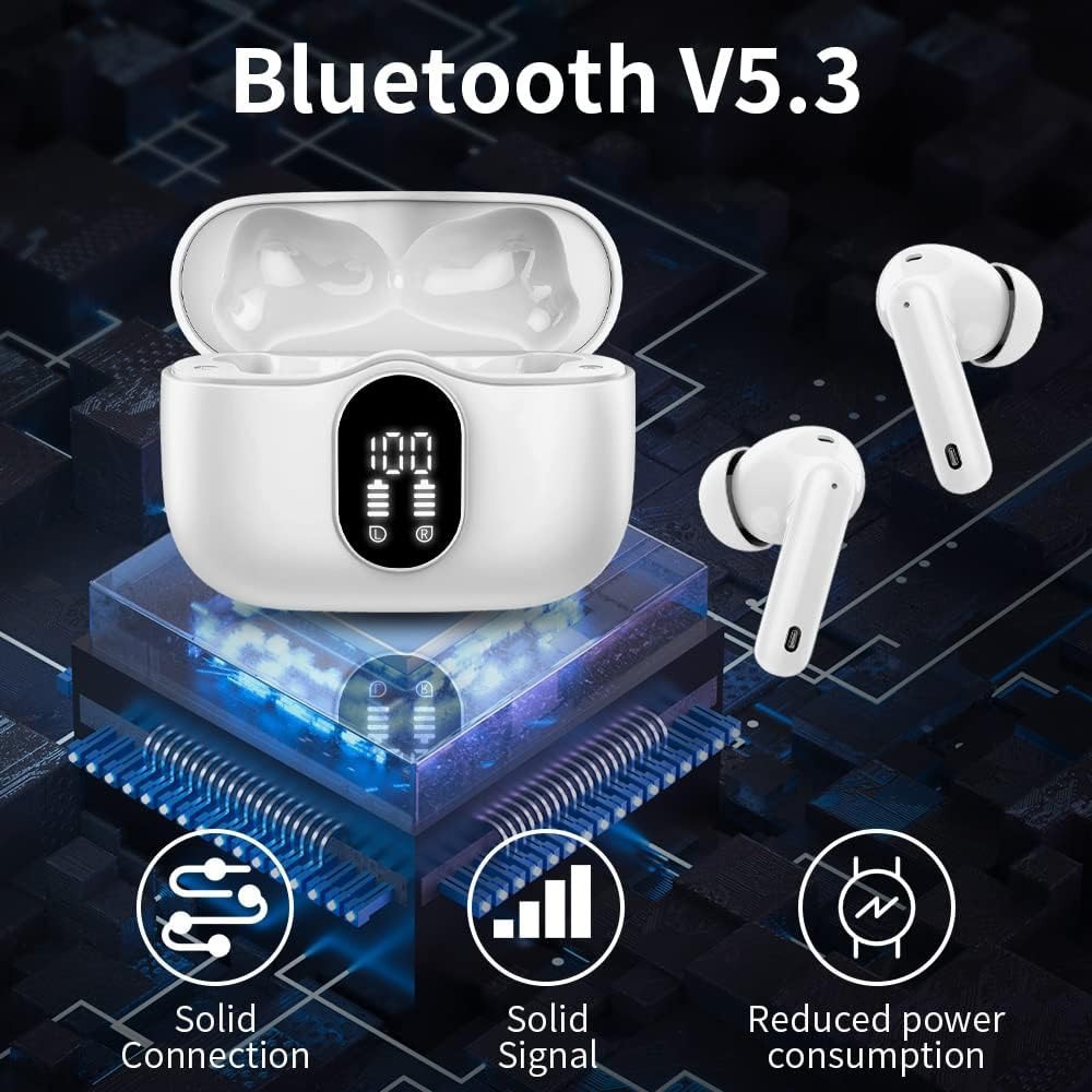 Wireless Earbuds BlUetooth 5.3 Headphones Bass Stereo Earbud 4
