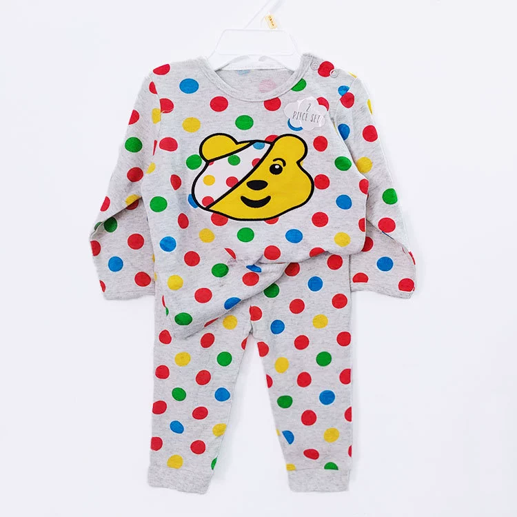 Children's long-sleeve, trousers, set for new born, cotton pijama, 2 pieces, European style