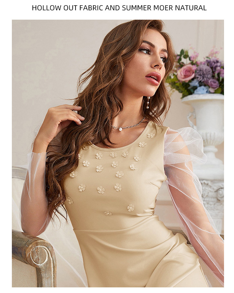 Dámské oblečení nové produkty přeshraniční narozeninové párty síťované šaty_voghion.com