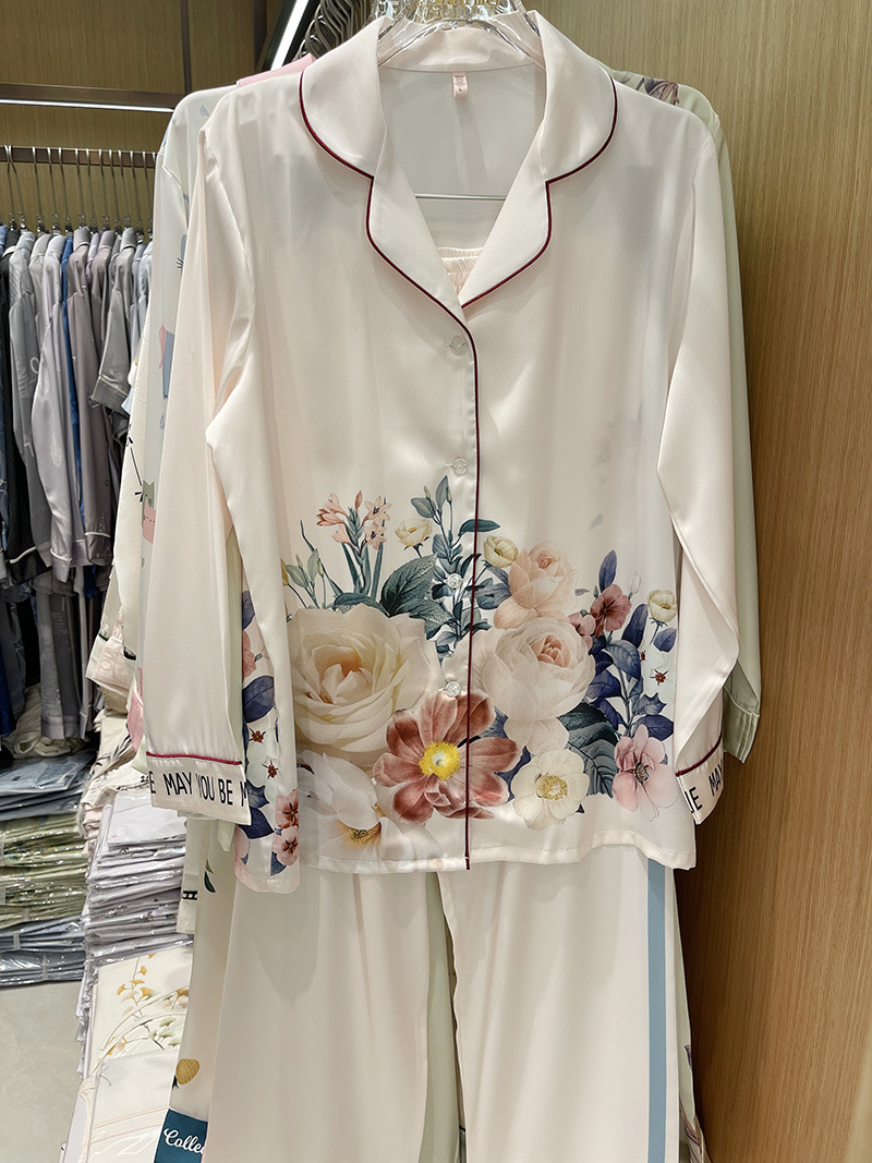 부드럽고 꽃무늬 - 긴 소매와 바지