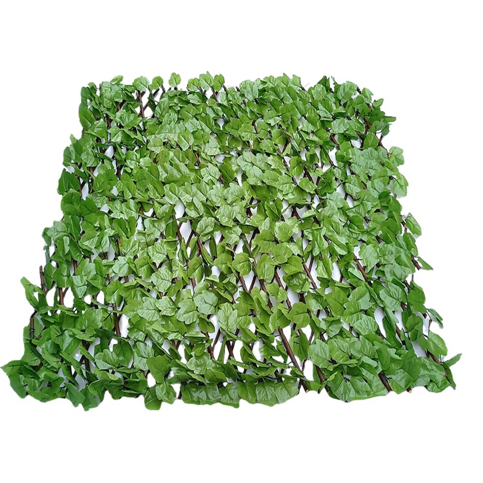 Valla artificial hoja patio valla balcón decoración verde Planta artificial jardín bloqueo valla al aire libre