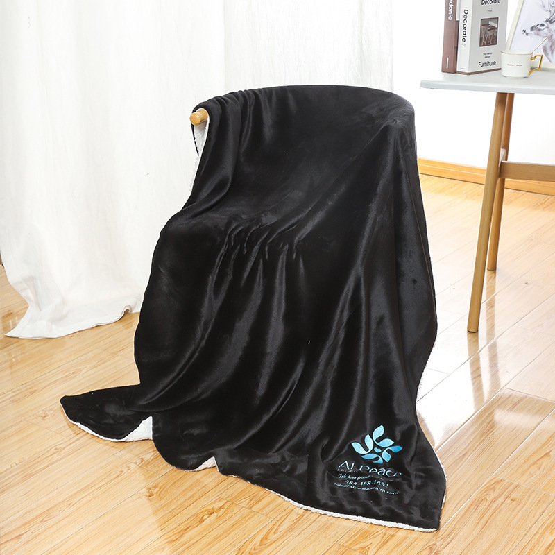 Mantras Sherpa personalizadas de comercio exterior de flanela de cordero de cachemira de doble capa de mantas gruesas mantas de cubierta domésticas mantas de siesta de dormitorio