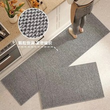 仿剑麻厨房地垫高密度菠萝圈吸水防油垫耐磨耐用厨房地垫两件套
