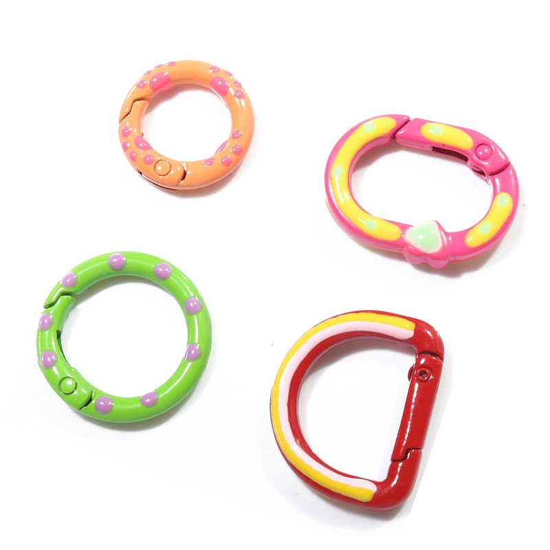Double-sided metal keychain, bracelet, accessories, hand painting, DIY