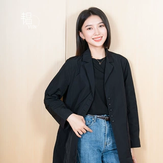YUN韫2026年春秋新款女士中长款外套女小个子英伦风气质女装上衣