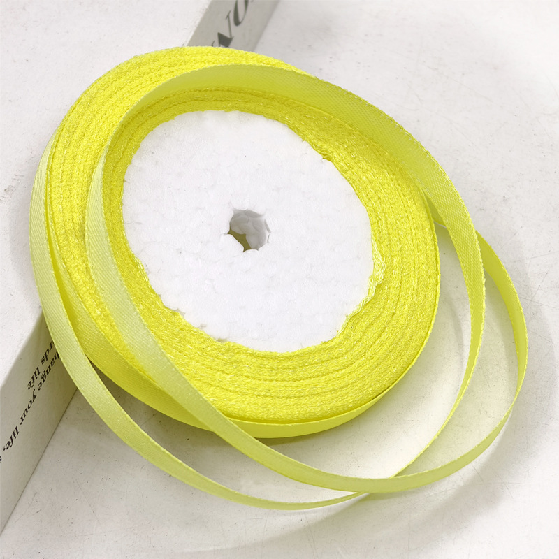 Venta directa de fábrica 1cm cinta de satén cinta de satén caja de regalo cinta decorativa lazo cinta de satén de seda suministro especial transfronterizo al por mayor