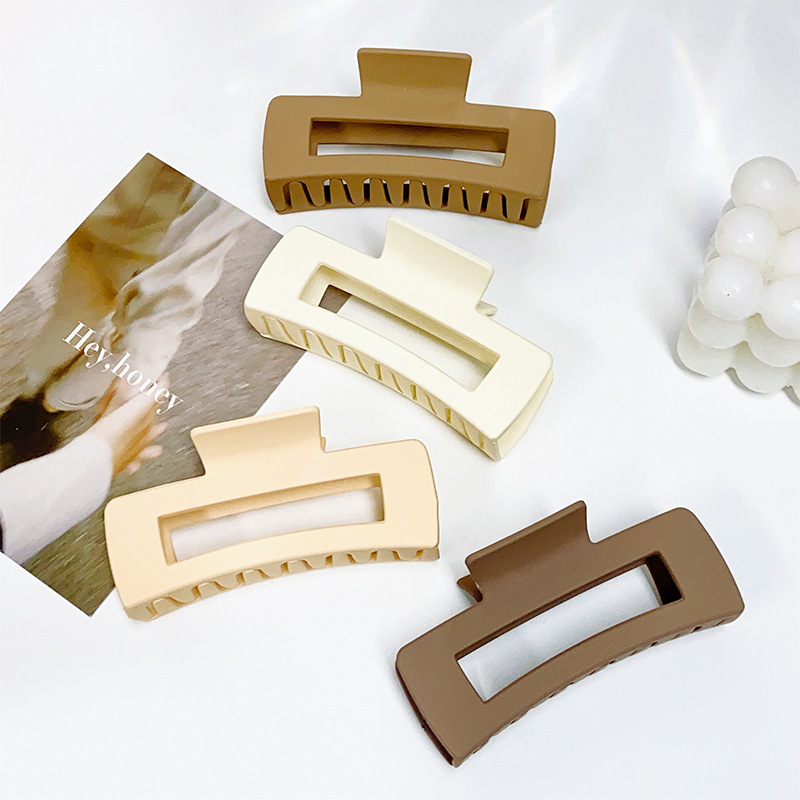 Primavera nueva moda retro esmerilado 8,5 cm clip cuadrado dulce chica tiburón clip accesorios para el cabello puesto al por mayor