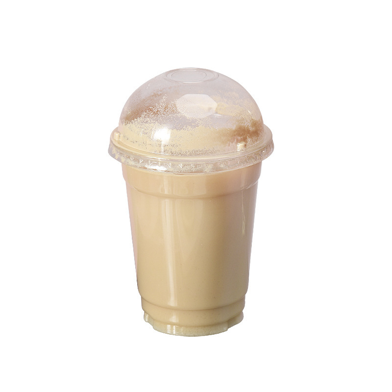 89 calibre embalaje transparente luz taza leche té para llevar sellado taza de fondo plano ampolla desechable bebida fría taza fábrica en stock