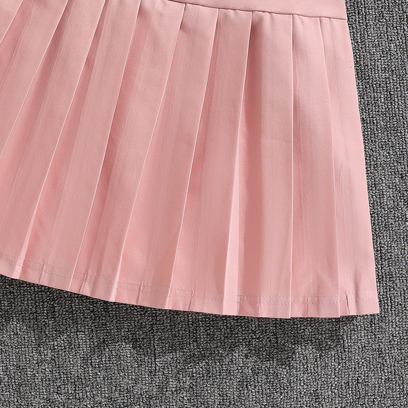 Set sportivo primaverile e autunnale per ragazze 2024 Nuova versione coreana Giacca da baseball, gonna plissettata, set in due pezzi in stile college_voghion.com