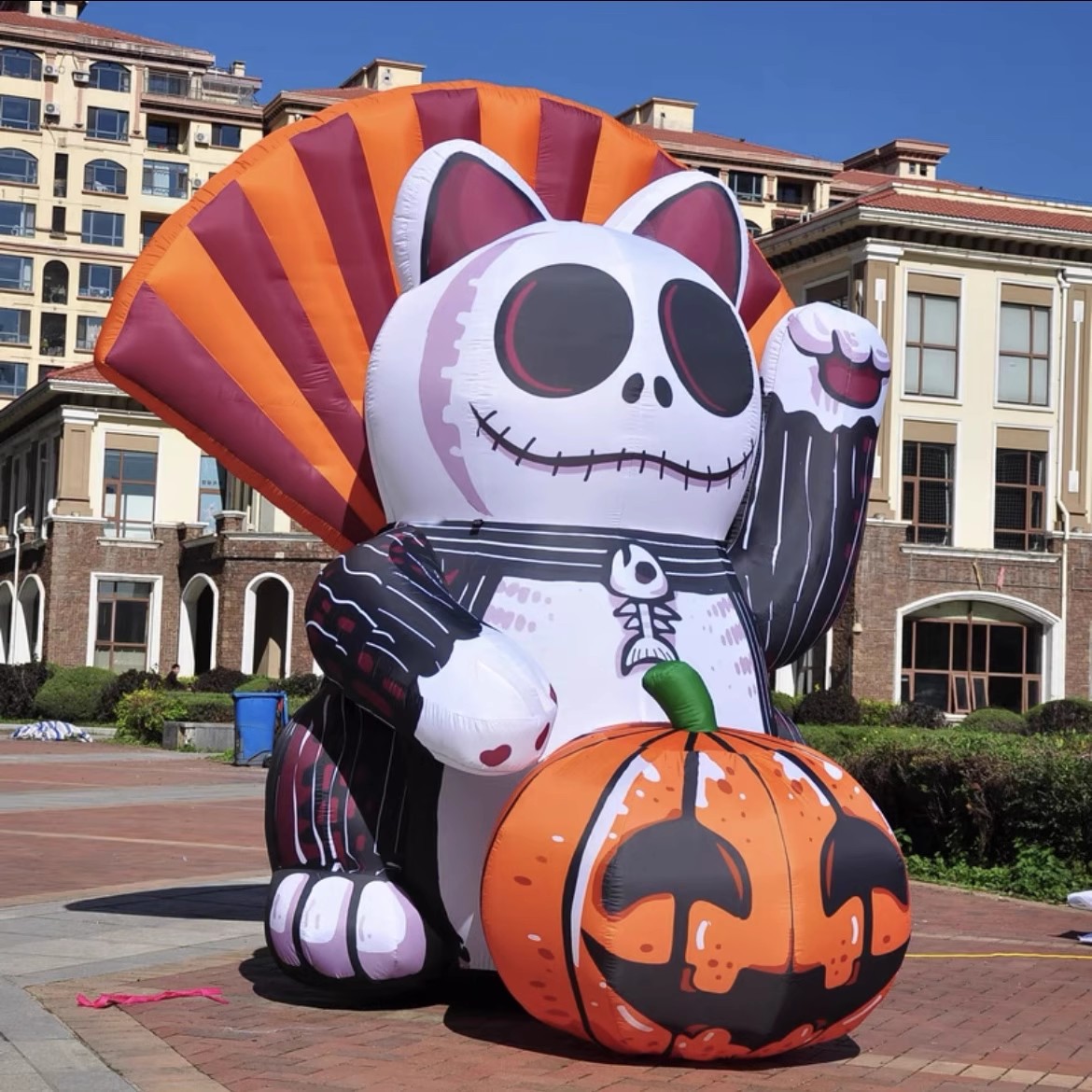 Decoración de Halloween infláble molde de aire luminoso calabaza fantasma payaso colgando soporte props bar centro comercial