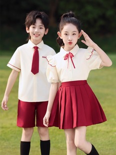 Primary School Uniforms British Style Children's Day Chorus Performance Uniforms Summer Kindergarten Uniforms Graduation Photo Class Uniforms Set