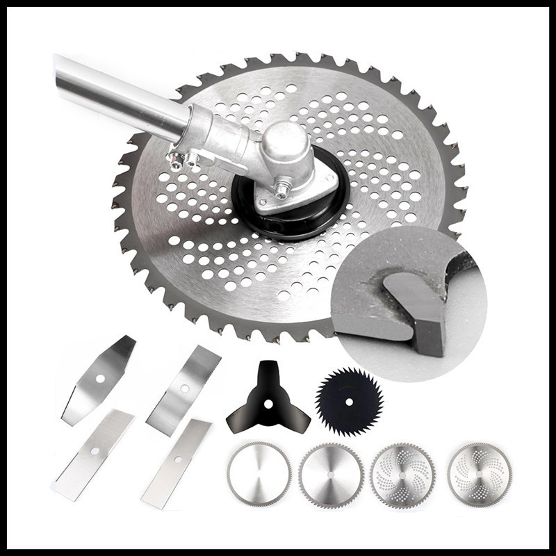 割草机锯片3 4 8 40 60 80齿锰钢锯片除草割灌机配件圆刀片配件