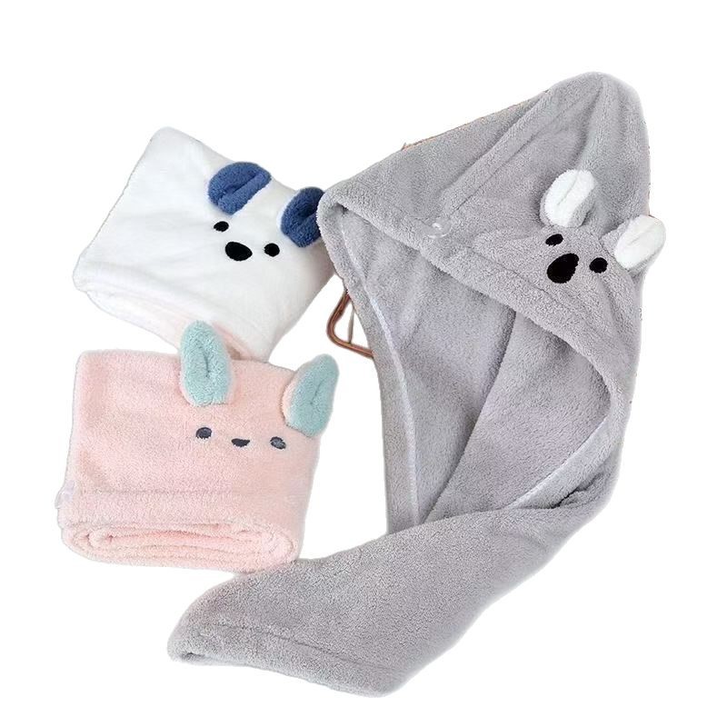 Sombrero de cabello seco para niñas lindo súper rápido absorción de agua y secado rápido lindo cabello largo pañuelo en la cabeza Toalla de cabello seco