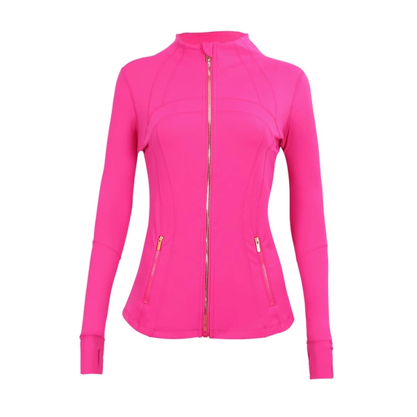 Rose gold DF stand collar jacket