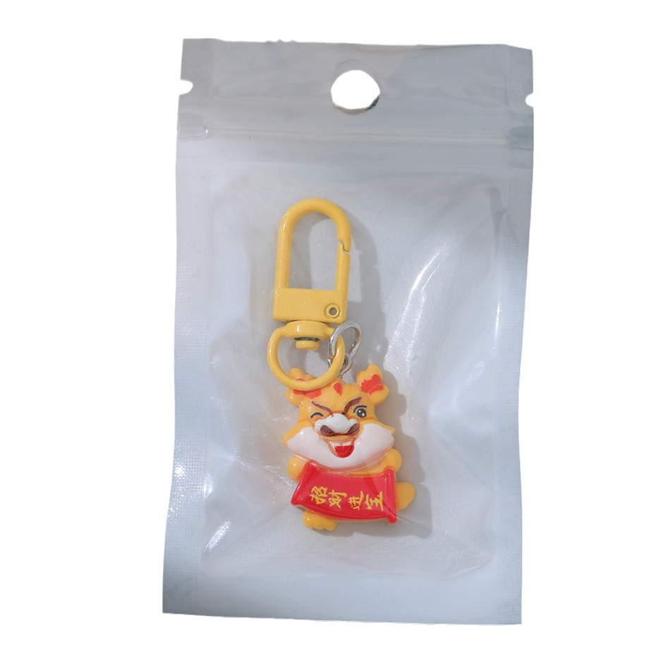 Nuevo dragón de dibujos animados Zodiac DIY colgante de resina creativo lindo dragón de dibujos animados buena suerte colgante regalo