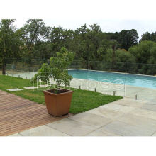 出口泳池玻璃护栏 钢化玻璃 无立柱无扶手泳池栏杆按实际规格计算