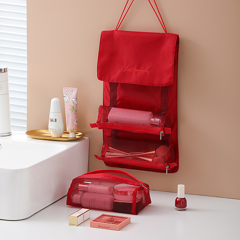 Gran capacidad Cuatro en Uno bolsa de cosméticos Tagi bolsa de lavado dividida portátil plegable de viaje bolsa de cosméticos de alta apariencia al por mayor