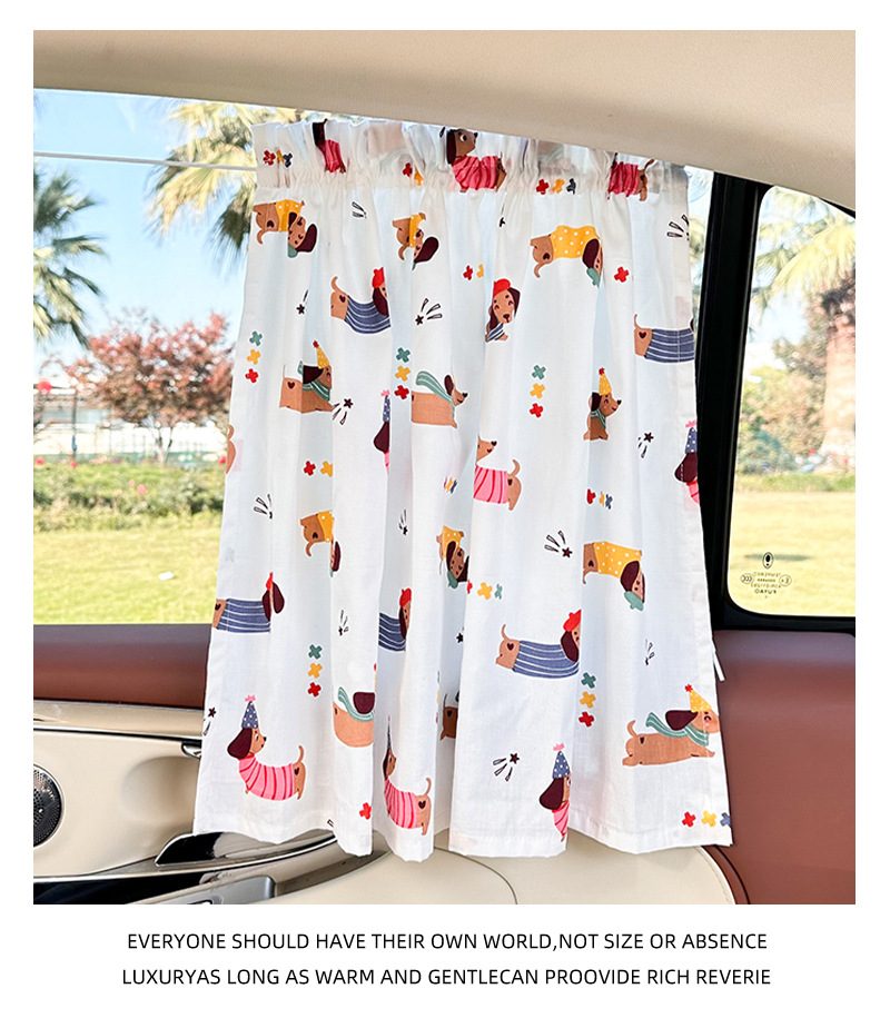 Blue Rain Car Sunshade Cute Suction Cup Car Sunshade Children's Heat Insulation Sunscreen Car Curtain Side Curtain