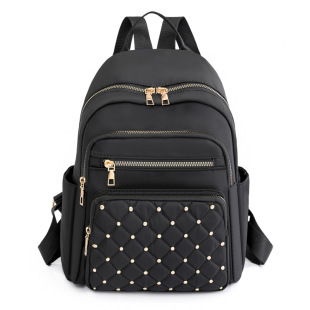Cross-Border Export 2025 New Oxford Cloth Backpack Women's Fashion Versatile Large Capacity Women's Casual Travel Backpack