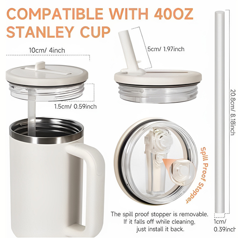 Amazonスポット40オンス第4世代カーカップ蓋折りたたみネジストロー蓋プラスチック蓋厚みのあるアイスバーカップ蓋|undefined