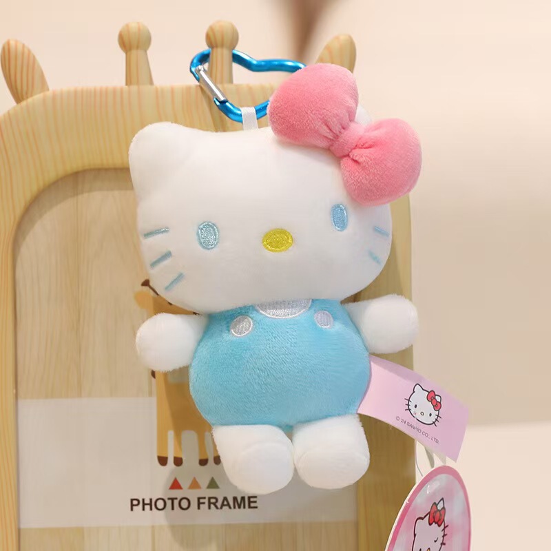 三丽鸥正版凯蒂猫公仔毛绒钥匙扣hellokitty挂件可爱书包娃娃KT猫|undefined