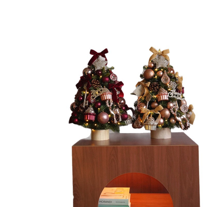 Nueva Navidad mini árbol de Navidad conjunto de decoración decoración decoración para el hogar DIY escritorio árbol de Navidad