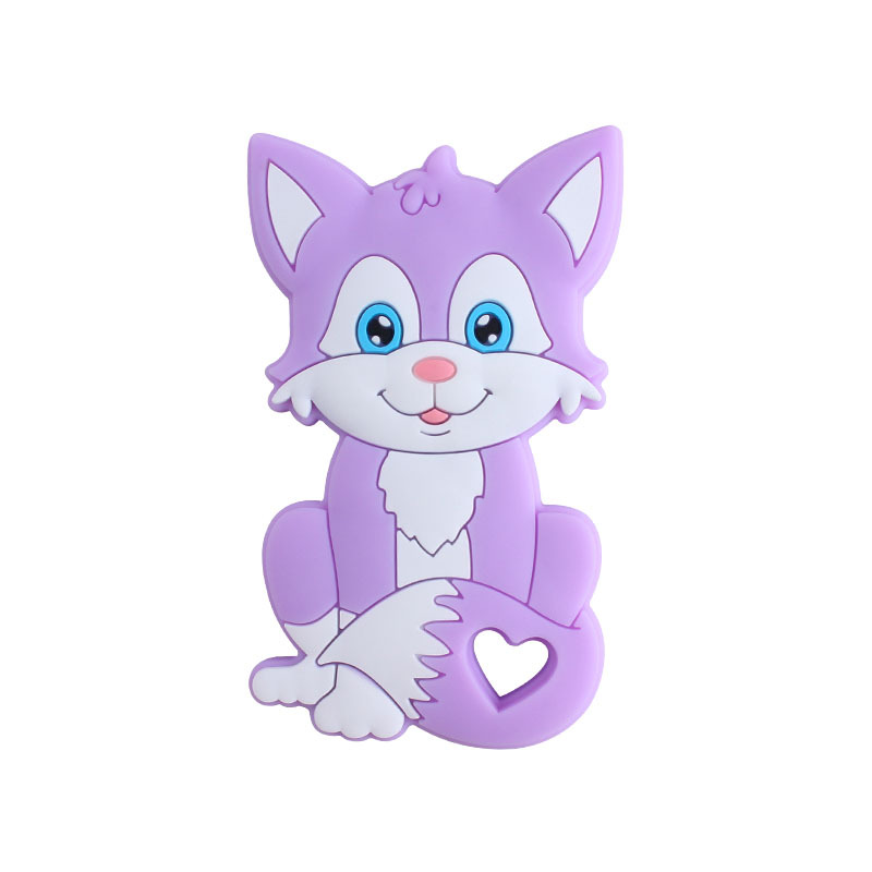 Hemu chupete clip Fox gato juguete mordedor bebé nombre silicona amor chupete cadena suministros infantiles