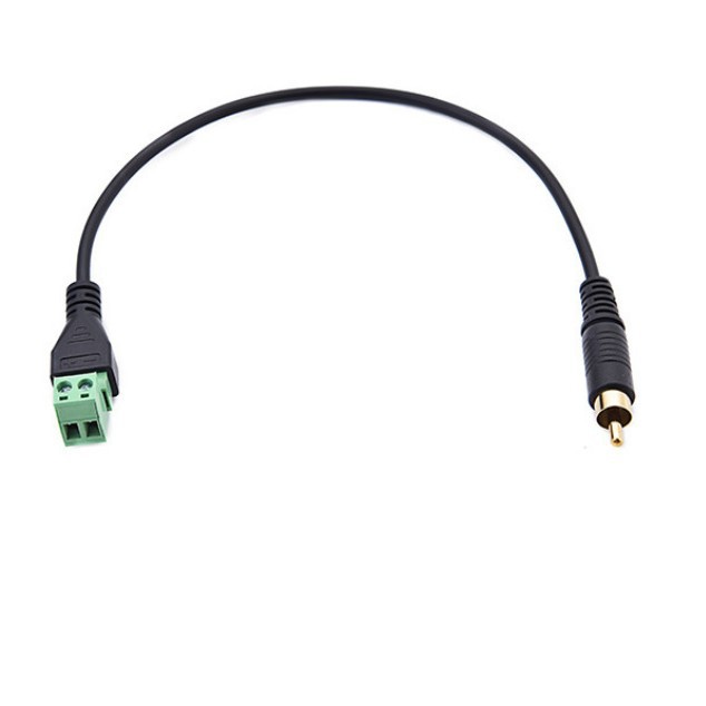 Gold-plated Solder-free Audio Rca Male To Solder-free Green Terminal...