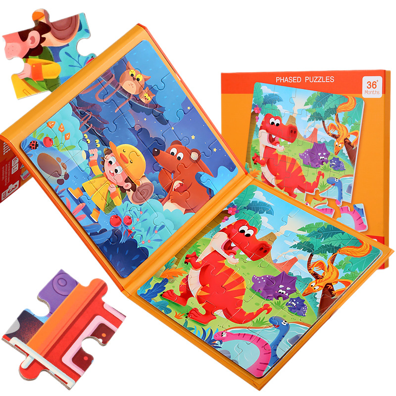Niños rompecabezas de papel magnético bebé rompecabezas avanzados magnéticos desarrollos inteligentes para niños juguetes de rompecabezas