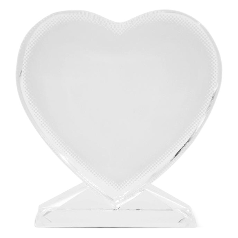 Cristal en forma de corazón regalo decoración cristal imagen blanca en blanco de alta gama de cristal artesanía amor creativo decoración mesa invitado imagen impresa