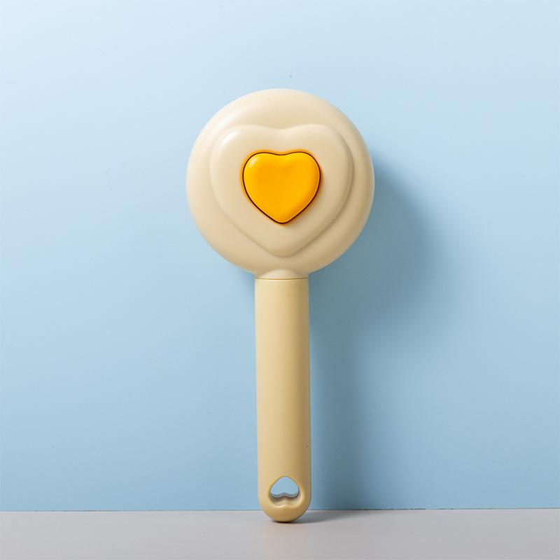 Peine de aguja autolimpiante universal para gatos y perros, depilación con un botón y vello flotante, peine de nudo abierto de acero inoxidable, suministros para mascotas