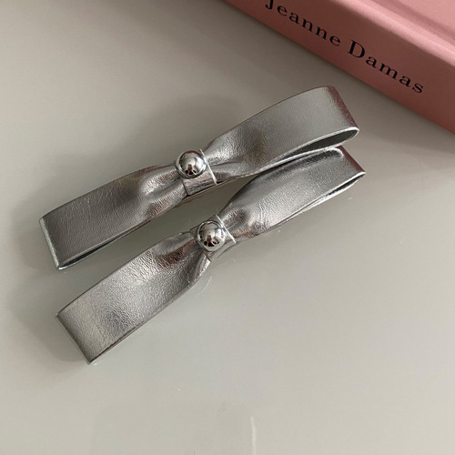 Silver butterfly clip Y2K high-end forehead fringe clip side fringe clip elegant light luxury hair accessory for women