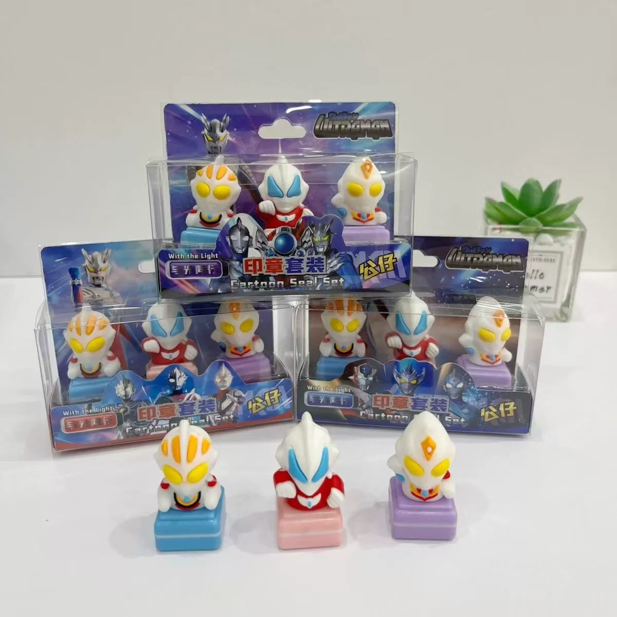 Ультрамен Герой, трехмерная кукла, набор печатей, ручная печать, студенческий подарок, школьный магазин, оптовая продажа