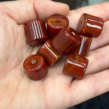 战国红玛瑙小直柱16x15mm左右 DIY手工饰品配珠散珠厂家批发桶珠