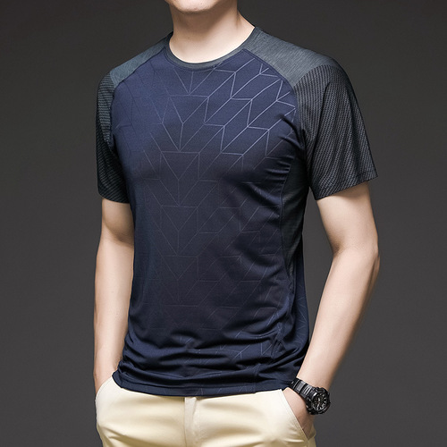 Sports quick-drying T-shirt men's ice silk short-sleeved suit summer thin top vest running clothes breathable half-sleeve