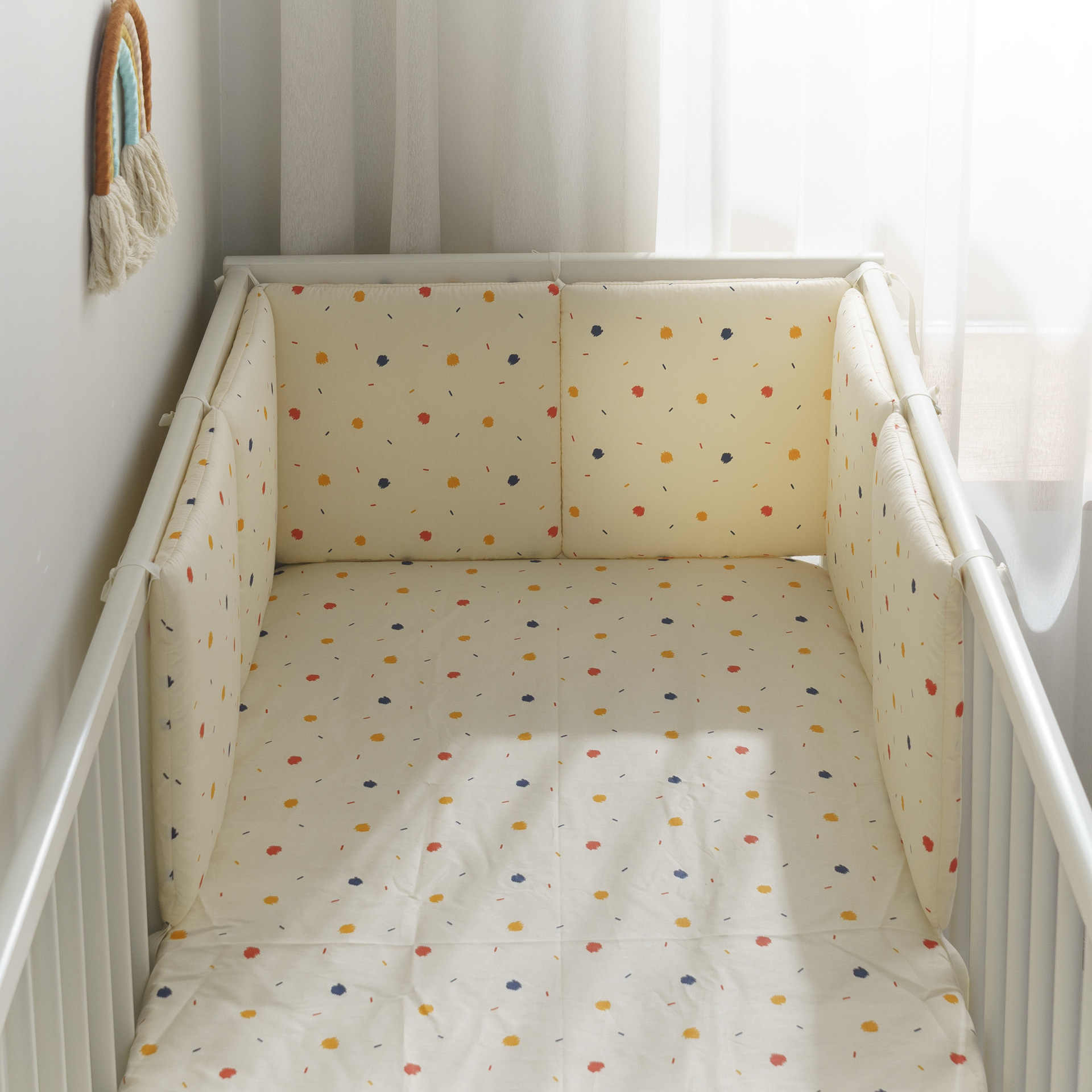 Baby bed newborn bedding kit cotton fence color dots 30*30*6 whole washing