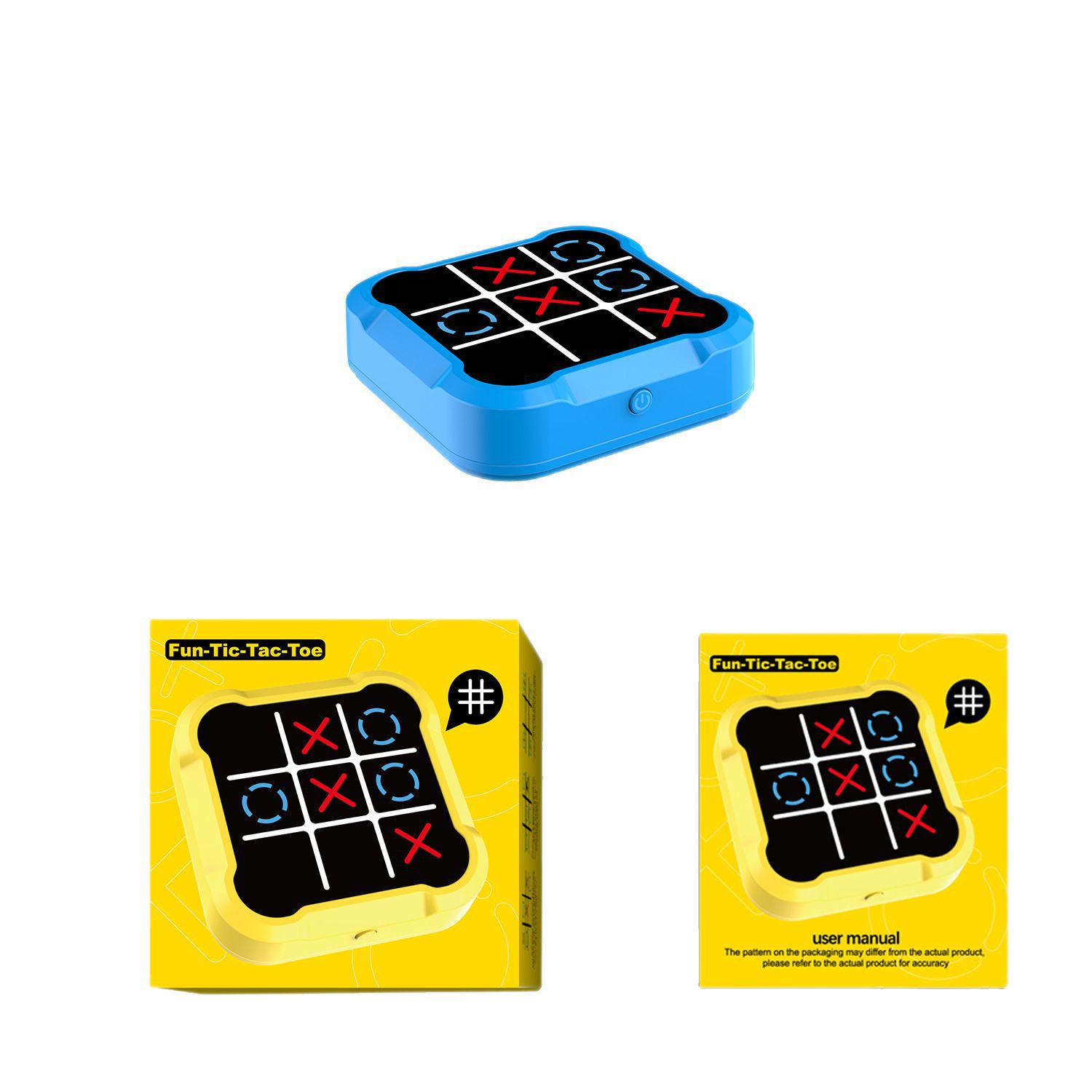 Transfronterizo Amazon Tic Tac Tac Toe Game Disco de juegos de rompecabezas de escritorio portátil Juguetes electrónicos interactivos para padres e hijos para niños