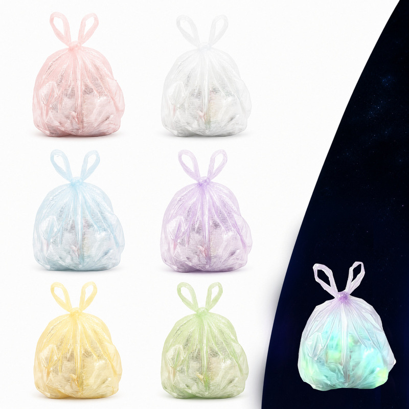 3D Printed Luminous Simulation Mini Trash Bag Ornament, Multi-Color Hanging Decoration, Creative Desktop Fun, Cross-Border