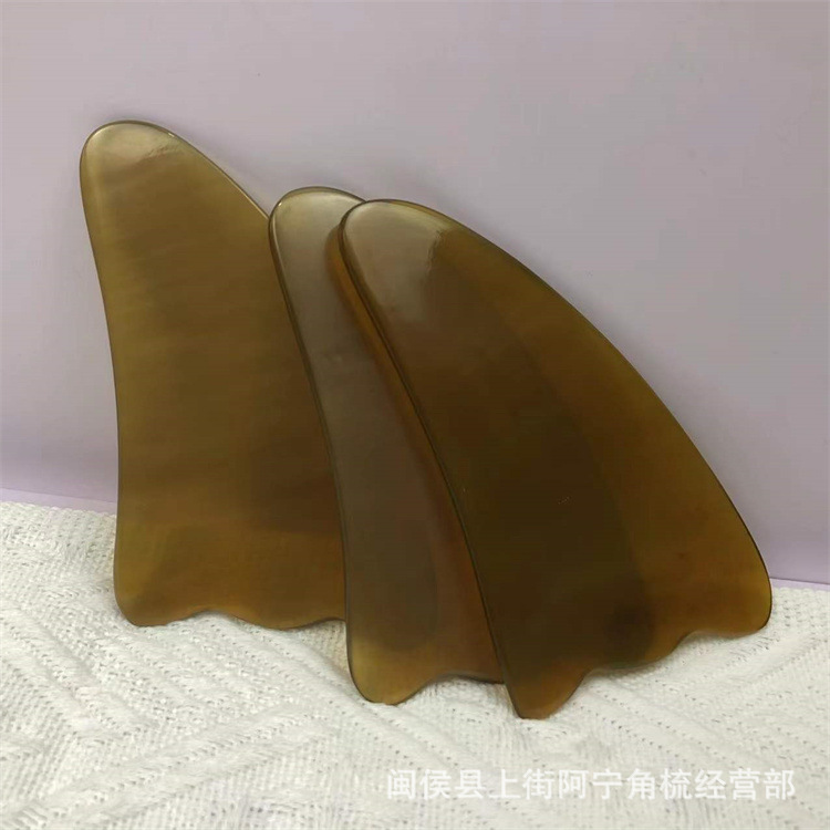 Natural Horn Gua Sha Board Triangle Massage Tool for Full Body Meridian Care 11cm x 6cm key features
