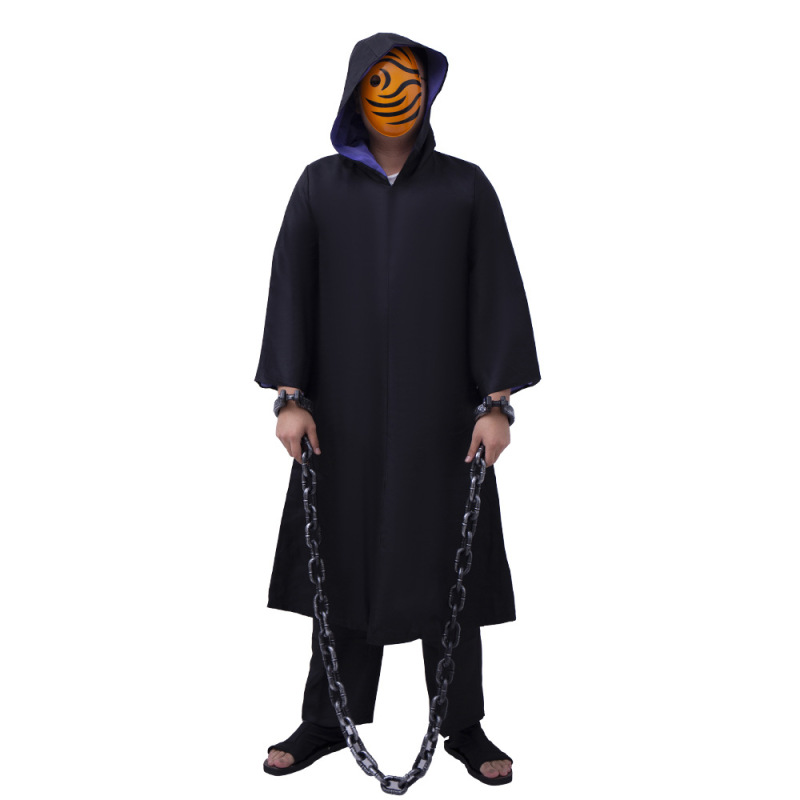 火影忍者阿飞带土晓组织Cosplay服装神秘面具男cos服动漫外套长袍|undefined