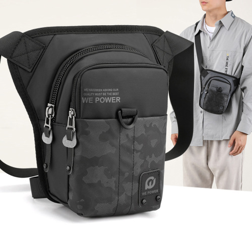 WEPOWER New Men's Outdoor Leg Bag Casual Trendy Chest Bag Crossbody Bag Multifunctional Cycling Fishing Waist Bag