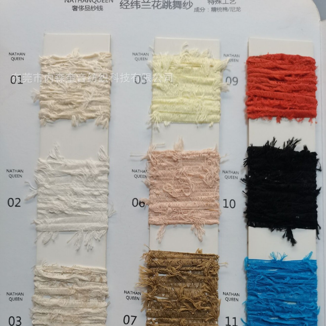 内森奎音经纬兰花跳舞纱现货棉尼龙特种纱生产加工