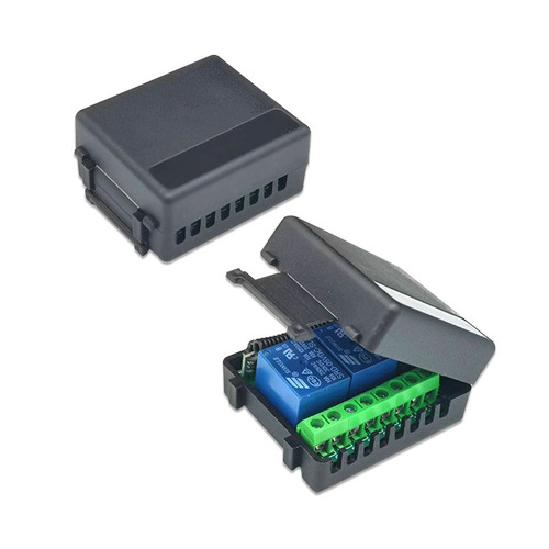 DC6V-30V wide voltage 2-way control switch motor forward and reverse telescopic rod remote control switch LED light control 433M