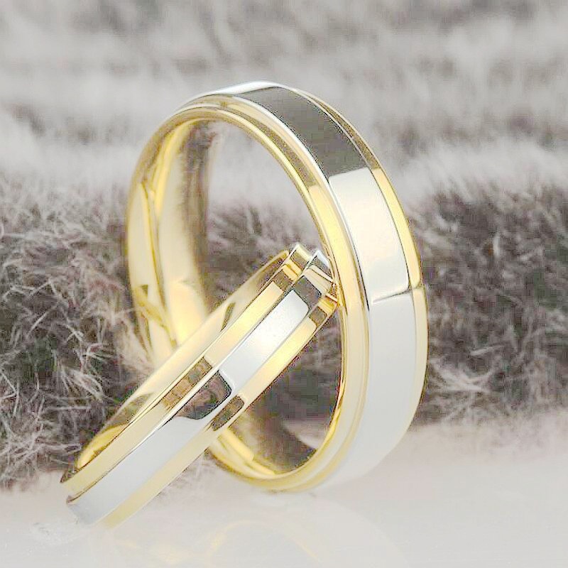 1 Piece Quantity Real Gold Plated 201 Stainless Steel PVD Coated Rhinestones Solid Color Waterproof Non Tarnish Simple Style Rings For Women'S