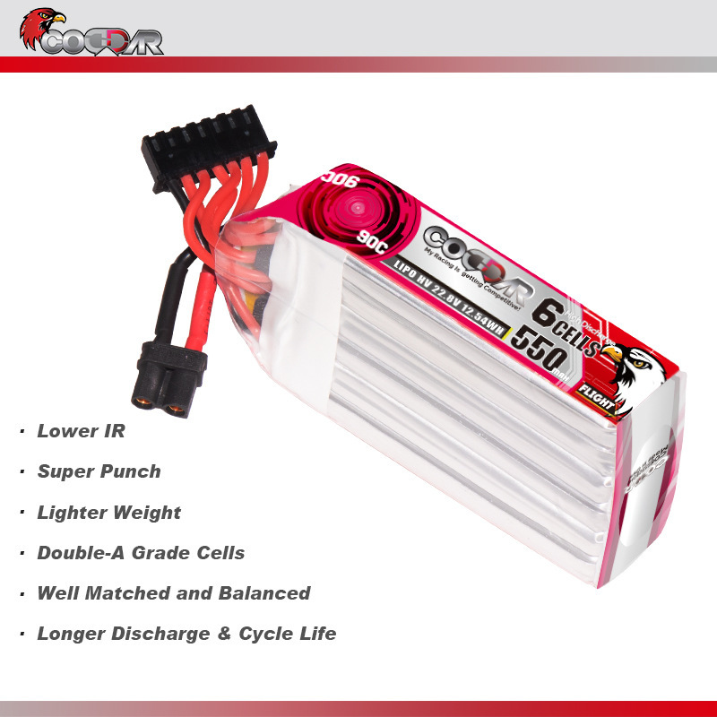 Eagle Krypton CODDAR 550MAH 6S 22.8V 90C HV High Rate Model Toothpick Machine Lithium Battery LIPO