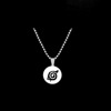 King Glory Tokyo 尸 Ecstasy Naruto Write Wheel Eye Pendant Necklace Titanium Steel tide logo necklace