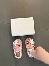 可爱百搭外穿一脚蹬卡通毛绒包头拖鞋女2026年秋冬季新款包头拖鞋