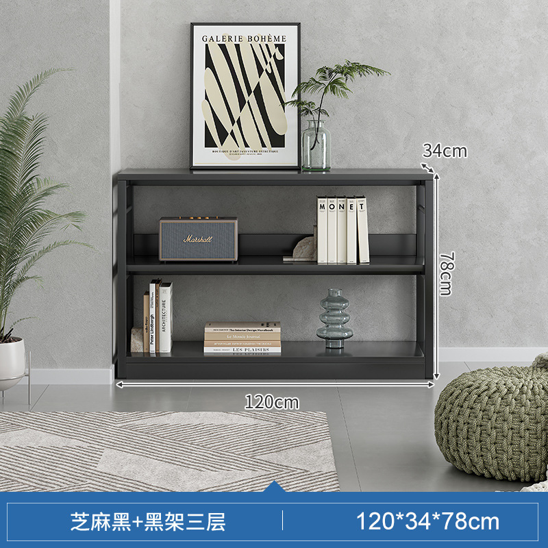 Sésamo negro + Negro rack [aumento★Profundización: 120x35x80cm