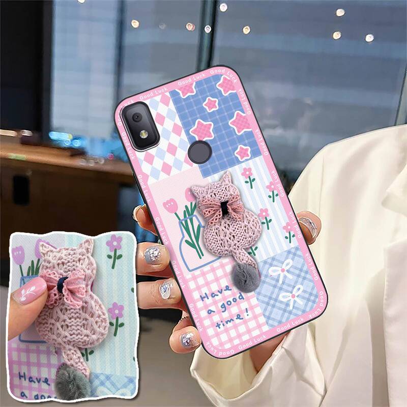 Suitable for Tcl Mobile Phone Cases, Youthful Solid Color Cloth Stickers, New Anime Style Silicone Soft Cases for Men and Women, Cute Embroidered 3D Suitable for Tcl Mobile Phone Cases, Youthful Solid Color Cloth Stickers, New Anime Style Silicone Soft Cases for Men and Women, Cute Embroidered 3D