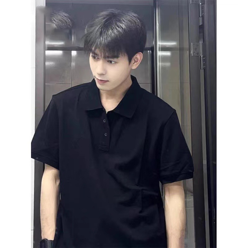 ラペル半袖ポロシャツメンズ 2025 夏の新ファッションブランド半袖 Tシャツメンズカジュアル夏 Tシャツ|undefined